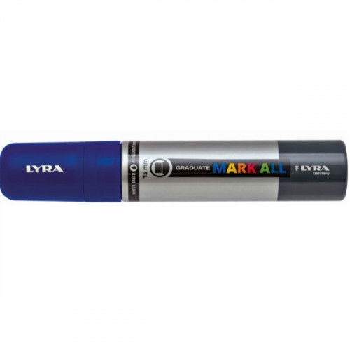 Lyra Marcador Permanente Mark All L6840050 Azul Oscuro Punta Pincel 15mm Ideal para Cerámica, Tela, Vidrio, Cuero, Metal, Papel, Plástico y Madera Lyra Marcador Permanente Mark All L6840050 Azul Oscuro Punta Pincel 15mm Ideal para Cerámica, Tela, Vidrio, Cuero, Metal, Papel, Plástico y Madera