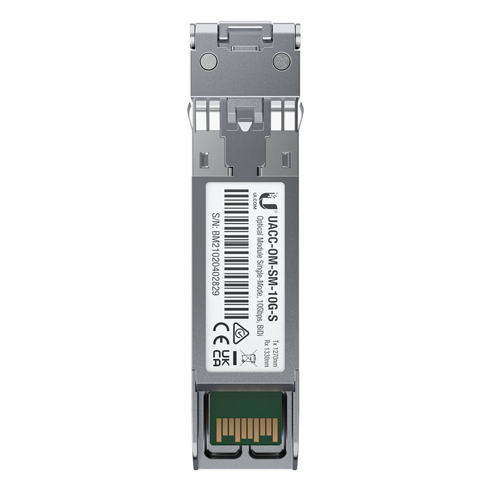 Ubiquiti UACC-OM-SM-10G-S-2 Transceptor SFP+ Fibra Monomodo 10G, LC, 10 km, 1270-1330 nm, Pack de 2