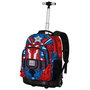 Marvel Mochila Trolley GTS FAN Tekk Costume Capitán América Azul 30L - Mochila Escolar con Ruedas, 2 Compartimentos, Bolsillo Acolchado