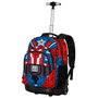 Marvel Mochila Trolley GTS FAN Tekk Costume Capitán América Azul 30L - Mochila Escolar con Ruedas, 2 Compartimentos, Bolsillo Acolchado