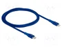 DeLOCK Cable de datos y carga USB Type-C a Lightning azul 1 m MFi