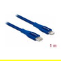 DeLOCK Cable de Datos y Carga USB-C a Lightning MFi 1 m Azul para iPhone, iPad, iPod