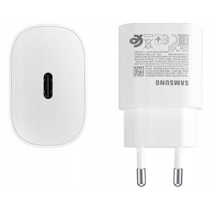 Samsung Cargador Carga Rápida 25W Blanco EP-TA800NW USB Tipo C