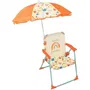 Fun House FRUITY'S Silla Plegable para Niños con Sombrilla - Camping, Jardín, Playa - 38.5x38.5x37.5 cm + Sombrilla ø 65 cm - Decoración de Frutas