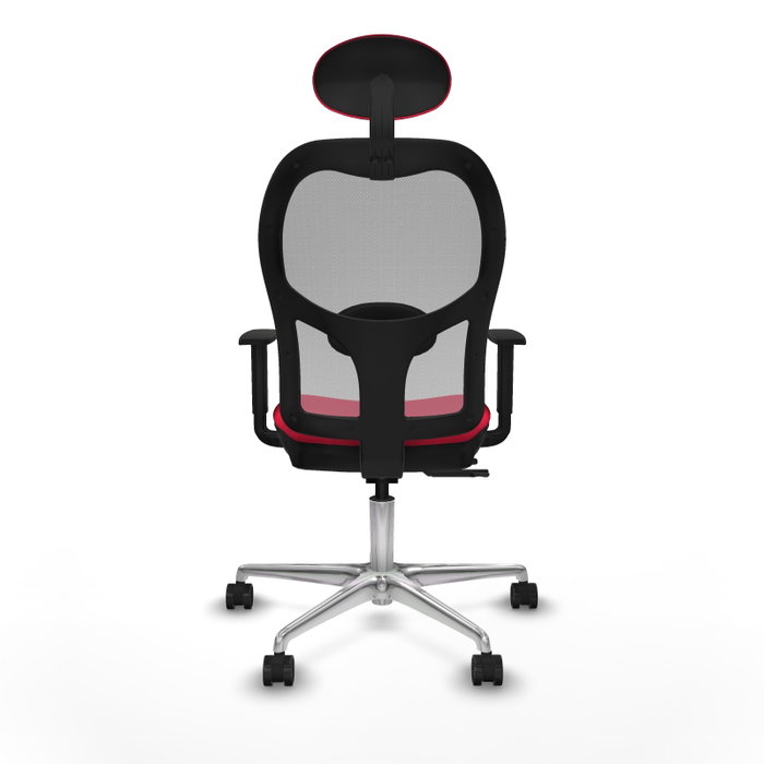 PIQUERAS Y CRESPO Silla de oficina Jorquera con mecanismo Sincro/Traslack, Rojo y Gris