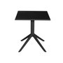 DKD Home Decor Mesa de Metal y PP Reciclado Negro 70x70x75 cm