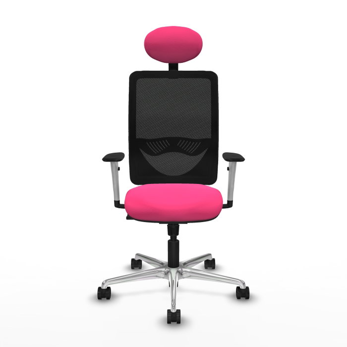 PIQUERAS Y CRESPO Silla de oficina Zulema Rosa con mecanismo Sincro