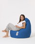 Atelier Del Sofa Saco de judías para jardín Azul Impermeable Espuma de Poliestireno Reciclado Comodidad y Durabilidad para Exteriores