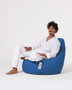 Atelier Del Sofa Saco de judías para jardín Azul Impermeable Espuma de Poliestireno Reciclado Comodidad y Durabilidad para Exteriores