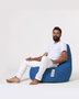 Atelier Del Sofa Saco de judías para jardín Azul Impermeable Espuma de Poliestireno Reciclado Comodidad y Durabilidad para Exteriores