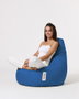 Atelier Del Sofa Saco de judías para jardín Azul Impermeable Espuma de Poliestireno Reciclado Comodidad y Durabilidad para Exteriores