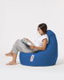 Atelier Del Sofa Saco de judías para jardín Azul Impermeable Espuma de Poliestireno Reciclado Comodidad y Durabilidad para Exteriores