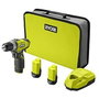 Ryobi Taladro Atornillador 12V con 2 Baterías 2.0 Ah, Cargador y Bolsa