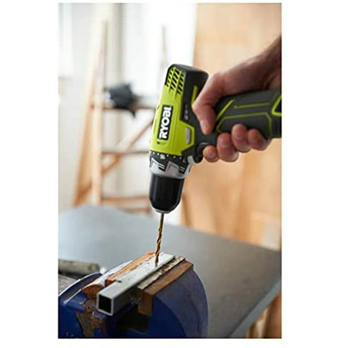 Ryobi Taladro Atornillador 12V con 2 Baterías 2.0 Ah, Cargador y Bolsa Ryobi Taladro Atornillador 12V con 2 Baterías 2.0 Ah, Cargador y Bolsa
