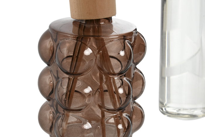DKD Home Decor Ambientador Mikado Cristal Ratan Ámbar
