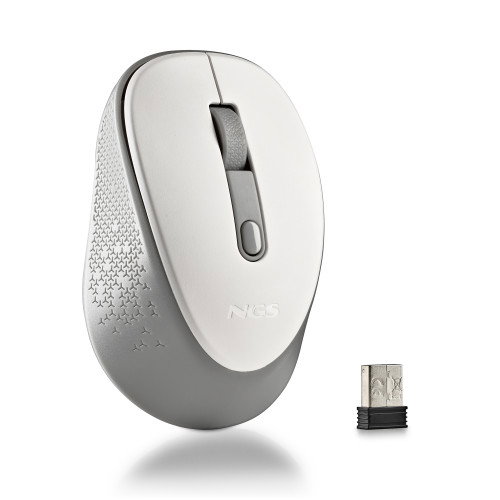 NGS DEW White Ratón Inalámbrico Ambidextro Blanco