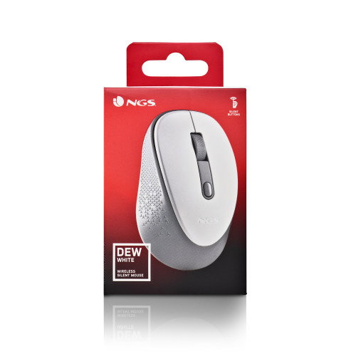 NGS DEW White Ratón Inalámbrico Ambidextro Blanco