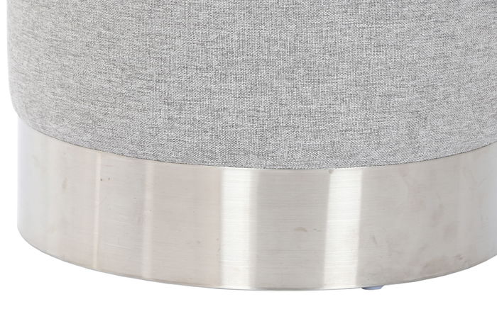 DKD Home Decor Reposapiés Gris Plateado 35 x 42 x 35 cm