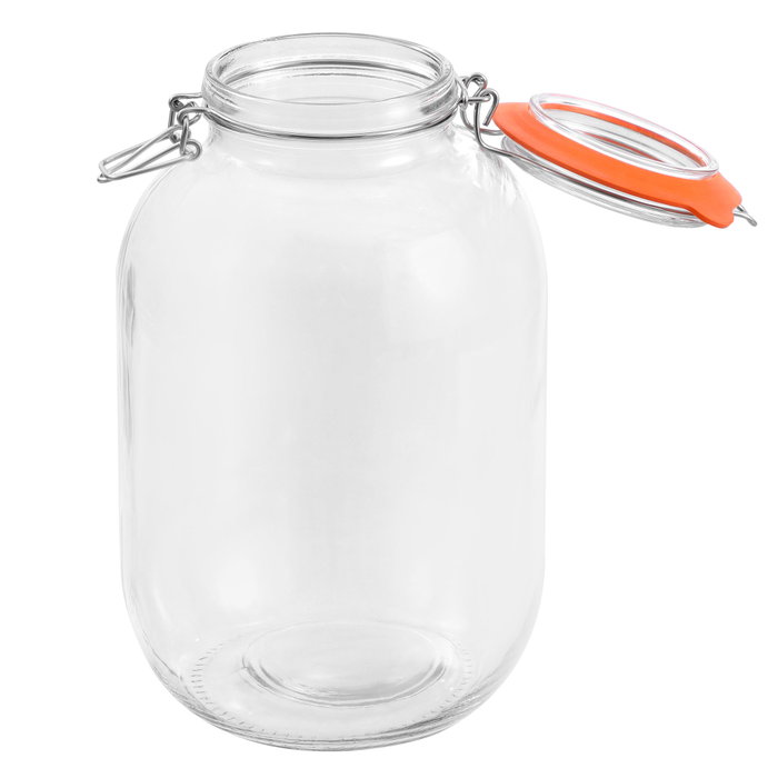 La Mediterranea Tarro Hermético Vidrio Clip 4200ml (4 Unidades)