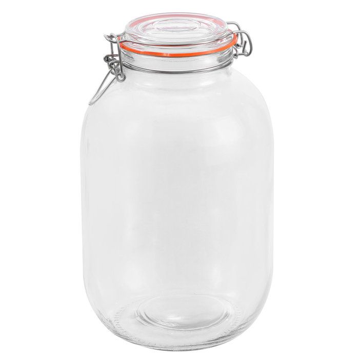 La Mediterranea Tarro Hermético Vidrio Clip 4200ml (4 Unidades)