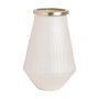 Jarrón Blanco Metal-Cristal Decoración 25 X 25 X 39 cm