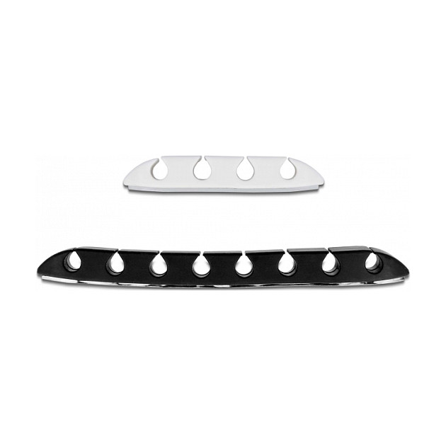 DeLOCK Juego de 10 sujetacables trapezoidales autoadhesivos Negro/Blanco