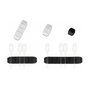 DeLOCK Juego de 10 sujetacables trapezoidales autoadhesivos Negro/Blanco