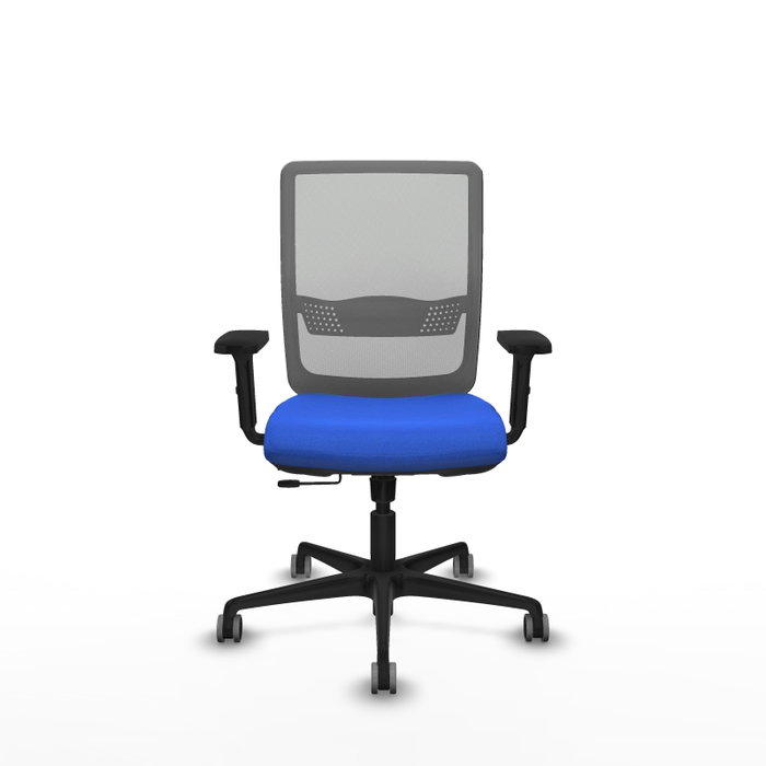 PIQUERAS Y CRESPO Silla de oficina Haches con mecanismo Sincro/Traslack, Azul y Gris