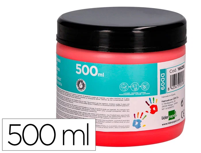 Liderpapel Pintura de dedos Rojo 500 ml Liderpapel Pintura de dedos Rojo 500 ml