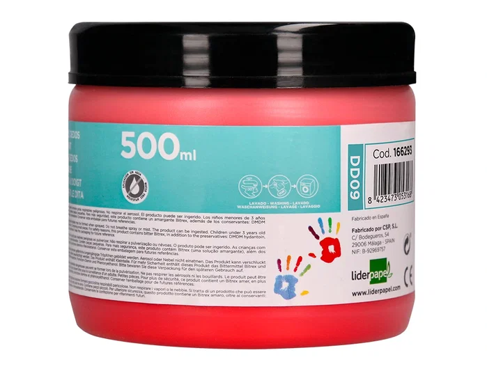 Liderpapel Pintura de dedos Rojo 500 ml Liderpapel Pintura de dedos Rojo 500 ml