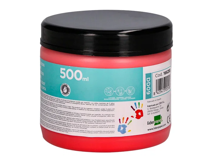Liderpapel Pintura de dedos Rojo 500 ml Liderpapel Pintura de dedos Rojo 500 ml