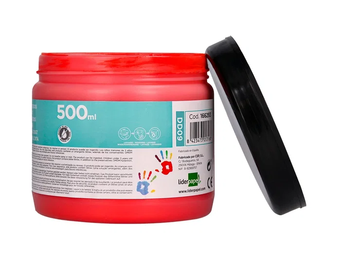 Liderpapel Pintura de dedos Rojo 500 ml Liderpapel Pintura de dedos Rojo 500 ml
