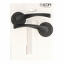Edm Juego de roseta modelo 707 de aluminio con acabado negro, ø50 mm
