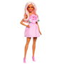 Barbie HYT94 Muñeca Fashionista Vestido Con Rosa, Pelo Rosa