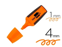 Liderpapel Rotulador Mini Fluorescente Naranja Punta Biselada 1-4mm