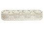 DKD Home Decor Portavela Shabby Crema Metal y Cristal 31 x 7 x 5 cm