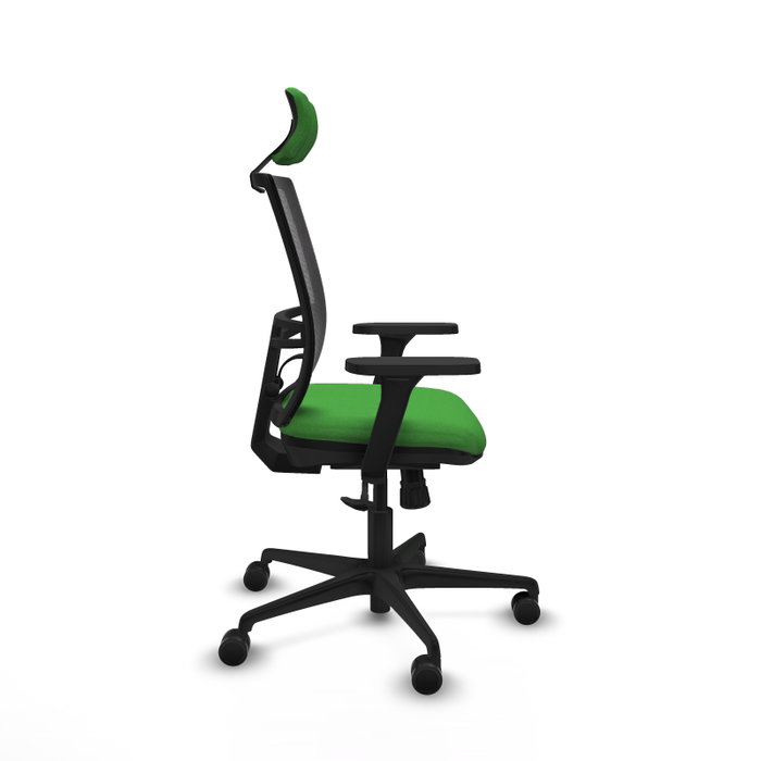 PIQUERAS Y CRESPO Silla de oficina Yunquera Verde y Negro con Mecanismo Sincro