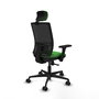 PIQUERAS Y CRESPO Silla de oficina Yunquera Verde y Negro con Mecanismo Sincro