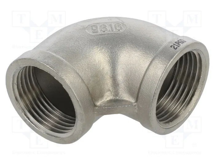 GEBO Codo de 90° hembra-hembra G316 acero inoxidable G 1" interno GEBO Codo de 90° hembra-hembra G316 acero inoxidable G 1" interno