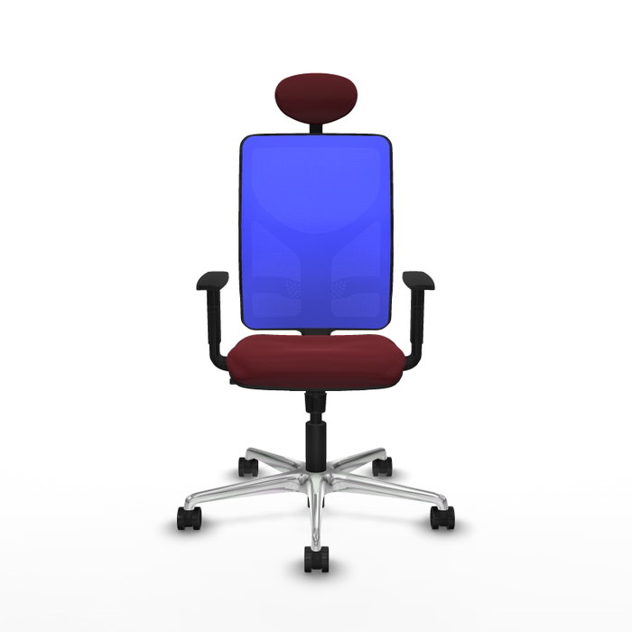 PIQUERAS Y CRESPO Silla de oficina Motilla con mecanismo Sincro, Granate y Azul PIQUERAS Y CRESPO Silla de oficina Motilla con mecanismo Sincro, Granate y Azul