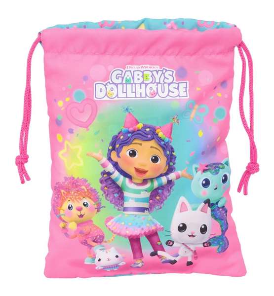 Bolsito de Merienda Gabby's Dollhouse Confetti Rosa Turquesa