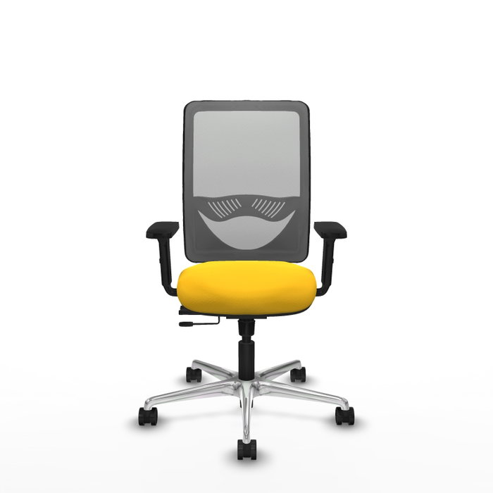 PIQUERAS Y CRESPO Silla de oficina Zulema con mecanismo Sincro/Traslack, Amarillo y Gris PIQUERAS Y CRESPO Silla de oficina Zulema con mecanismo Sincro/Traslack, Amarillo y Gris