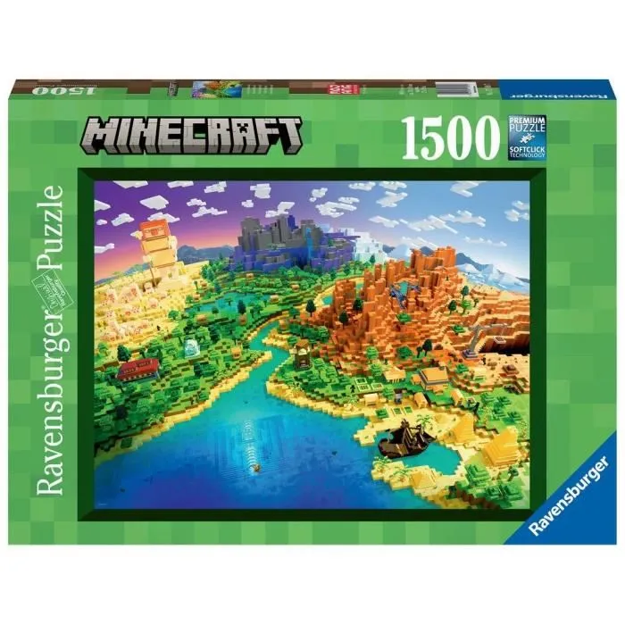 Puzzle Minecraft Ravensburger 17189 World of Minecraft 1500 Piezas Puzzle Minecraft Ravensburger 17189 World of Minecraft 1500 Piezas