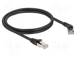 DeLOCK Cable de red Cat.6a S/FTP de 1 m con conector en ángulo de 45°