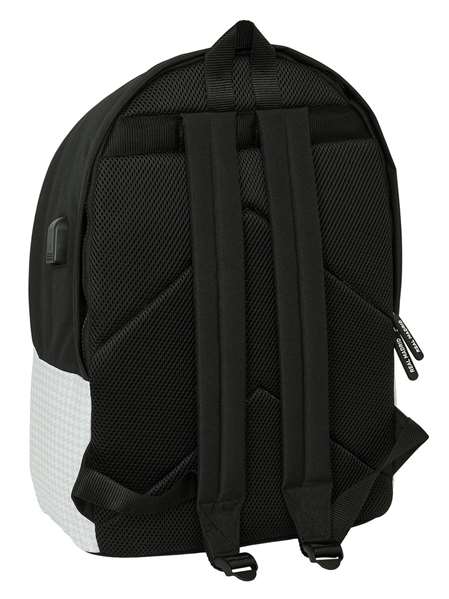 Mochila para Portátil Real Madrid C.F. 24/25 Blanco Gris 31 x 44 x 18 cm 15,6"