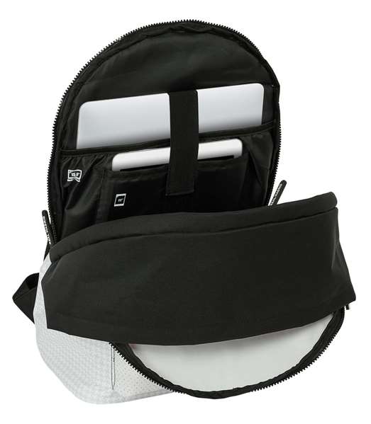 Mochila para Portátil Real Madrid C.F. 24/25 Blanco Gris 31 x 44 x 18 cm 15,6"