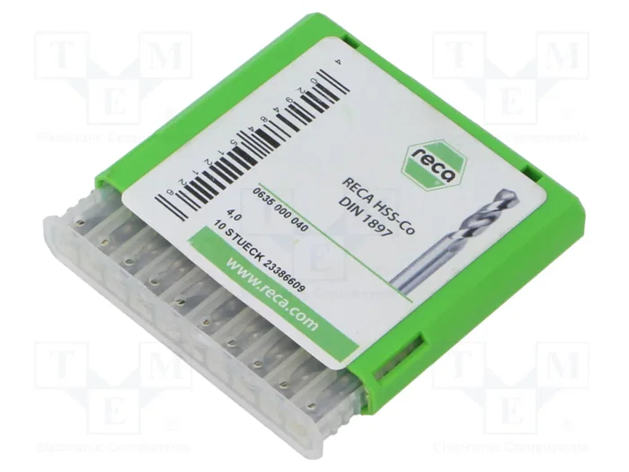 RECA Broca para metal 4 mm x 55 mm HSS-Co