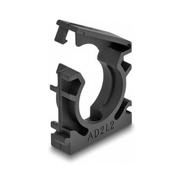 DeLOCK Soporte para funda de cable con clip de bloqueo 21,2 mm, 4 piezas, Negro