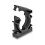 DeLOCK Soporte para funda de cable con clip de bloqueo 21,2 mm, 4 piezas, Negro