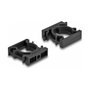 DeLOCK Soporte para funda de cable con clip de bloqueo 21,2 mm, 4 piezas, Negro